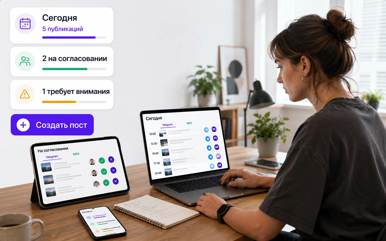 Рабочее место SMM-специалиста в Text-Flow